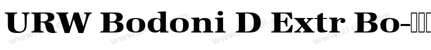 URW Bodoni D Extr Bo字体转换